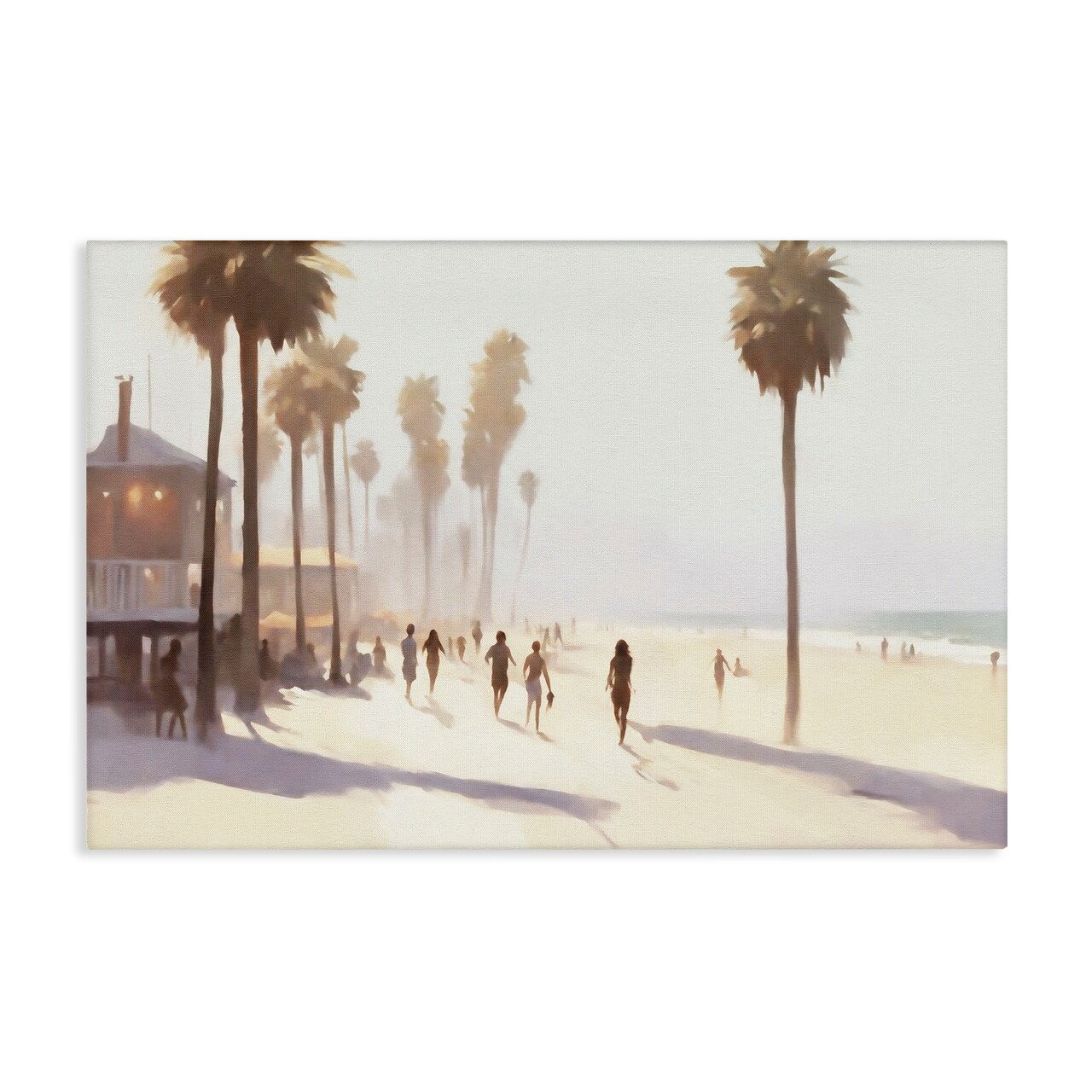 Stupell Industries Running on Tropical Beach Canvas Wall Art Design by Noah Bay